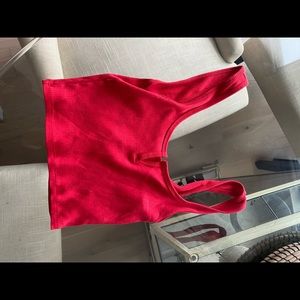 Red crop top